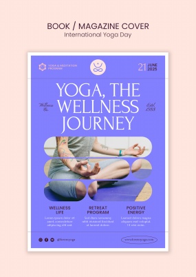 世界瑜伽日宣传杂志内页排版设计